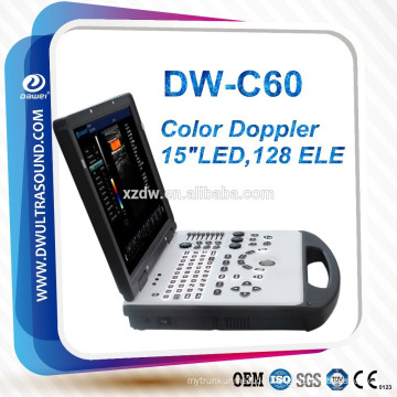 PC-System Farb-Doppler-Ultraschall-Scanner DW-C60 DAWEI Marke &amp; 15-Zoll-LED-Bildschirm Laptop-Farb-Doppler-Ultraschall-Scanner